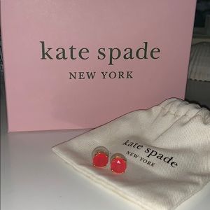 Kate spade pink gumdrop earrings (gold) 💗♠️